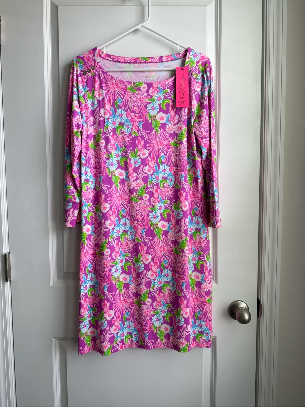 Lilly Pulitzer Sophie Dress in “Amethyst Moms the Word”